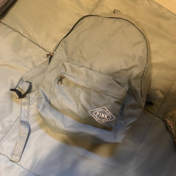 PINK Victoria's Secret Handbags - NWOT Grey Blue Victoria’s Secret Mini Backpack 